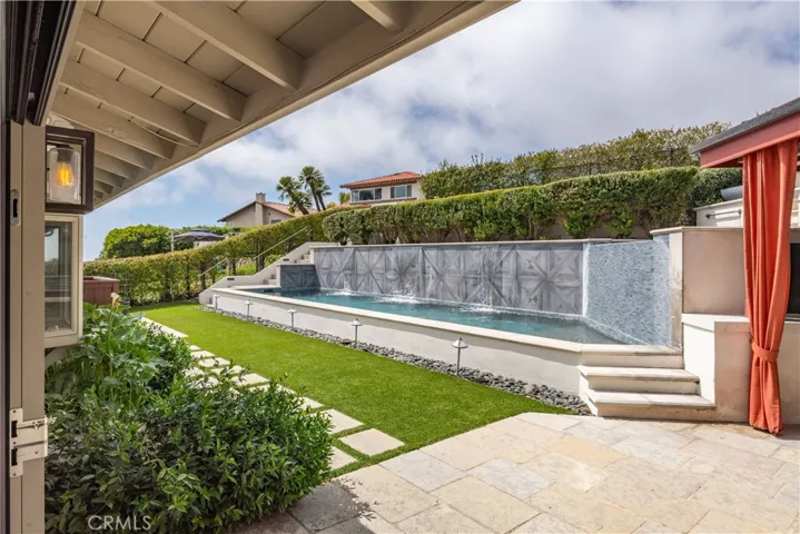 5 foot deep pool with waterfall