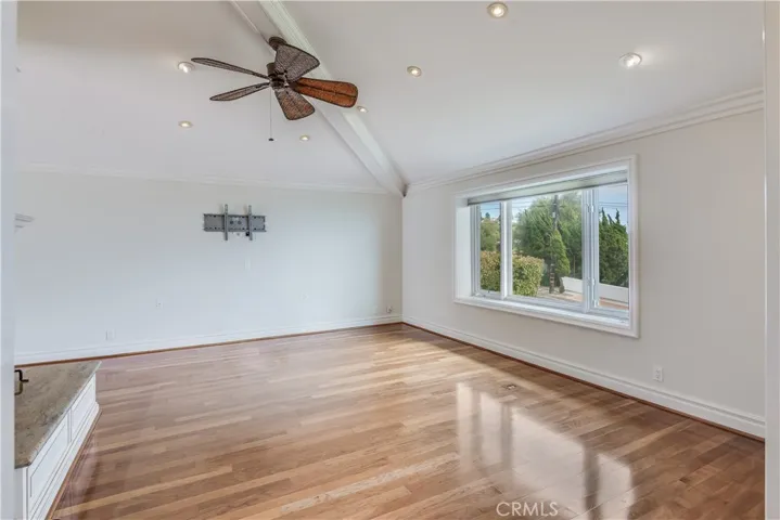 Living room with TV wall mount