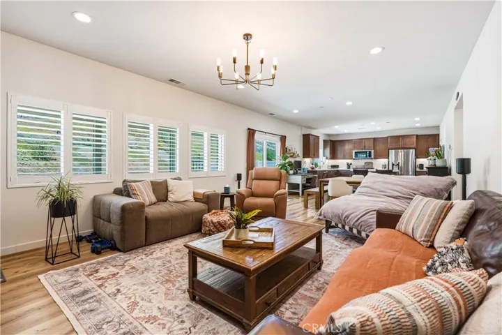 Living room to kitchen view