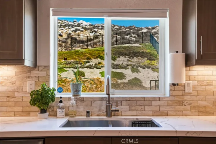 Beautiful open space and mountain views from kitchen sink