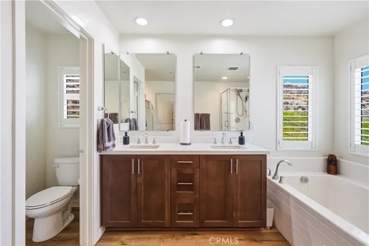 primary bath with toilet room