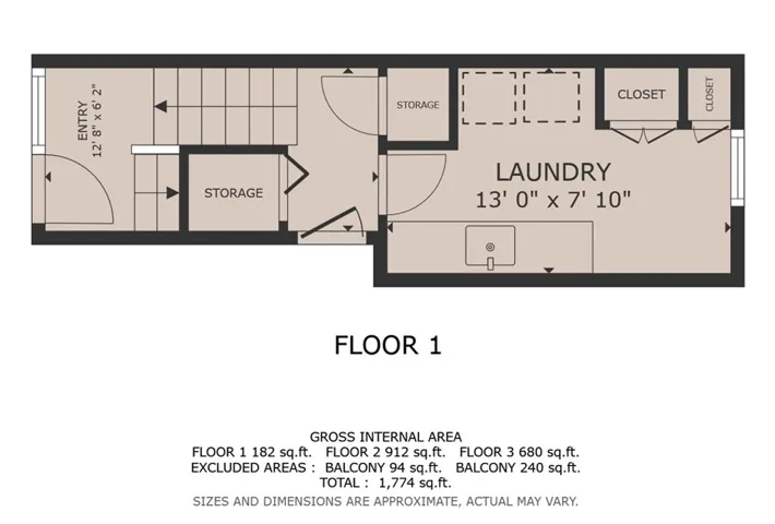Floorplan 1st floor without two car garage depicted
