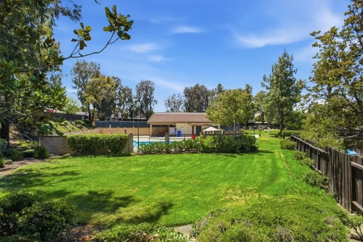 Backyard Fence View to Pool & Park