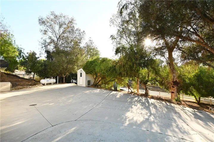 Parking area at top of lot