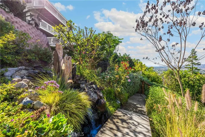 Lush landscaping at every turn