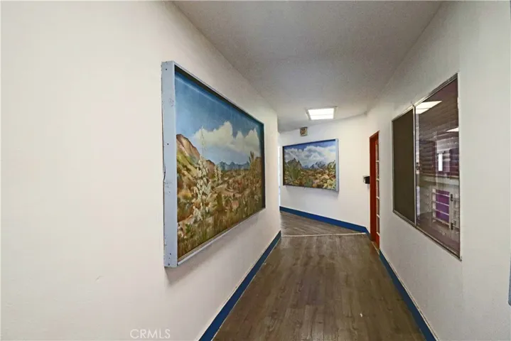 Hallway leading to front door.