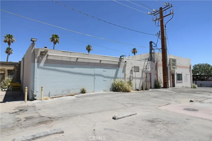 Back of building parking area.