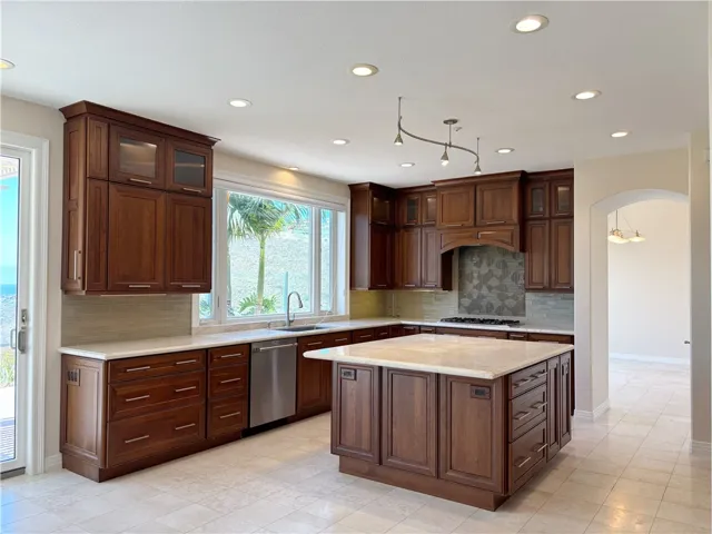 Kitchen with an island