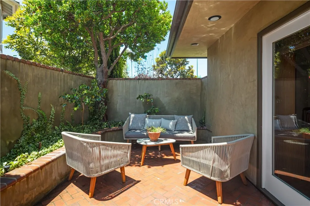 Enjoy your morning coffee on this serene private patio.