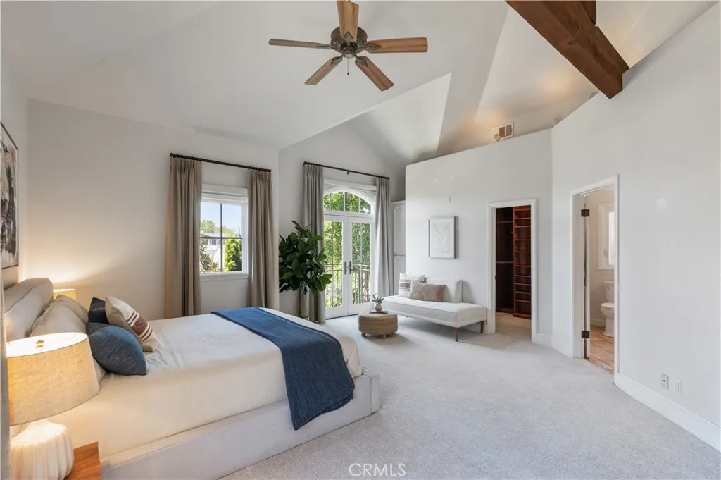 Very well appointed primary bedroom with En Suite Bath w Sunken tub and shower.