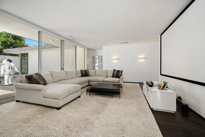 TV Room With Glass Atrium