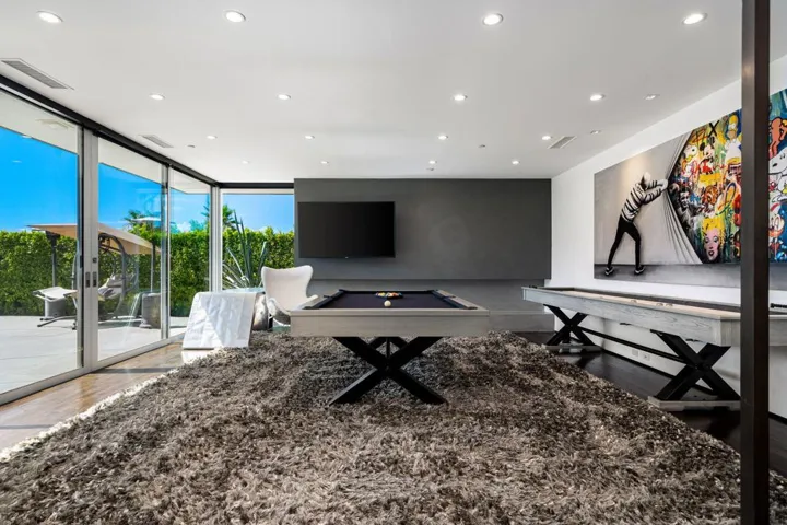 Billards in Formal Living Room