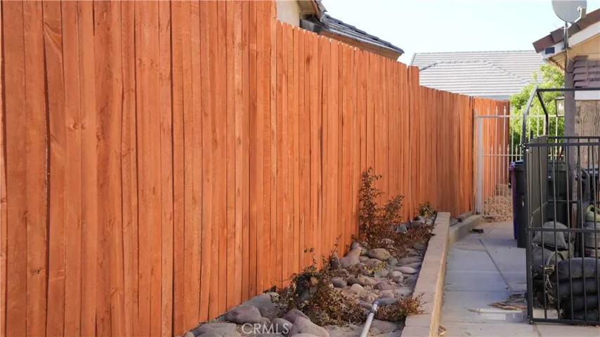 Backyard left fence area