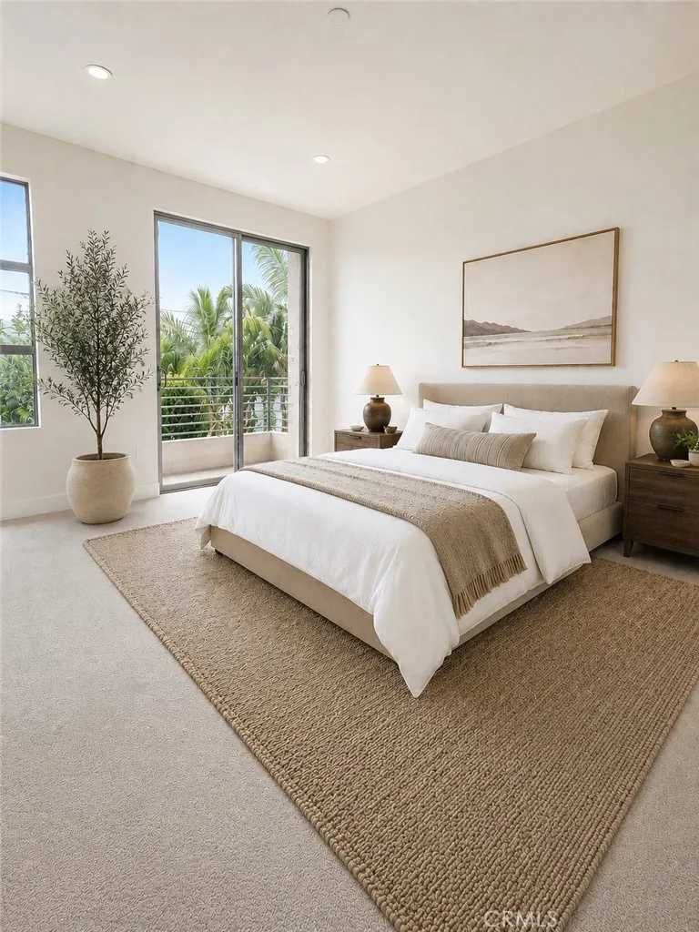 Virtually staged second bedroom