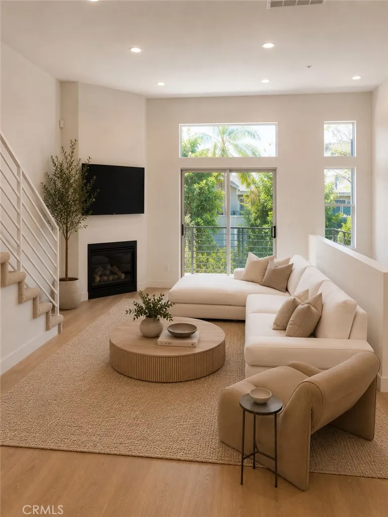 Virtually staged living area