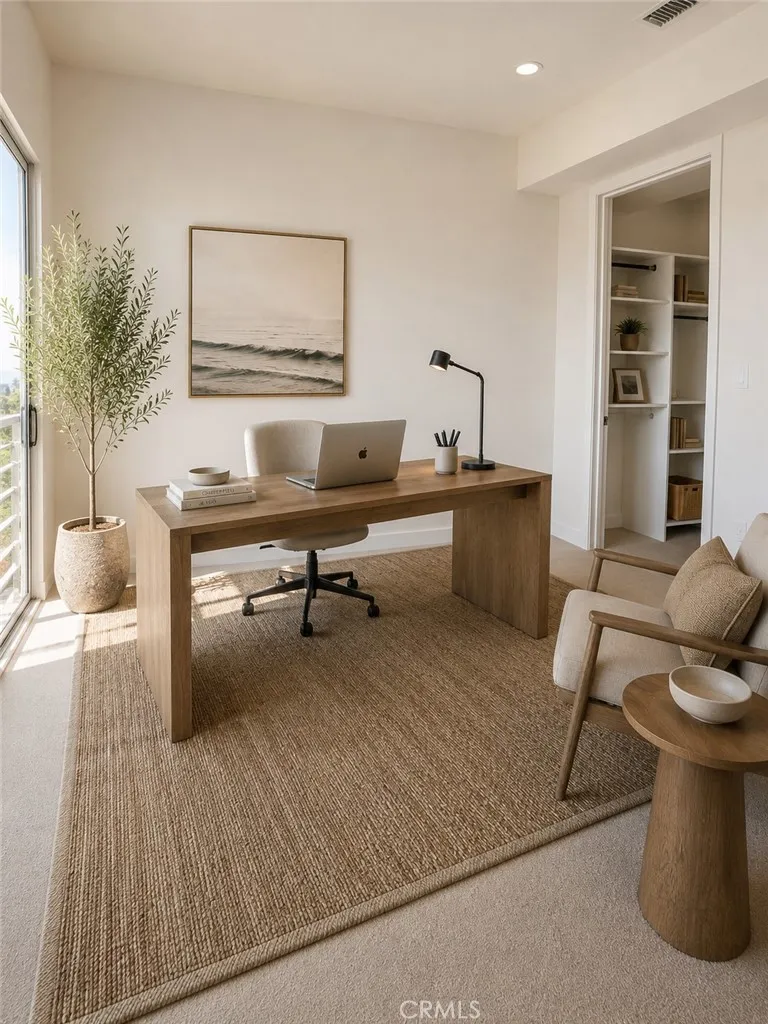 Virtually staged third bedroom