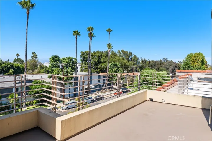 Rooftop deck with two separate entrances