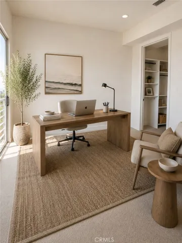 Virtually staged third bedroom