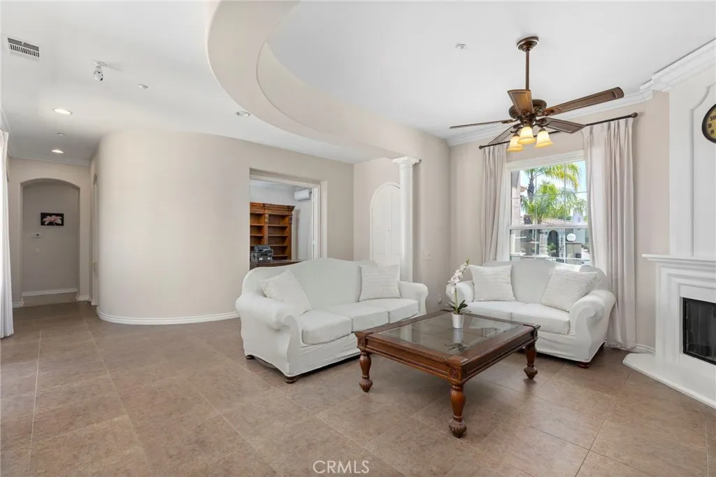 Living room lead to the office