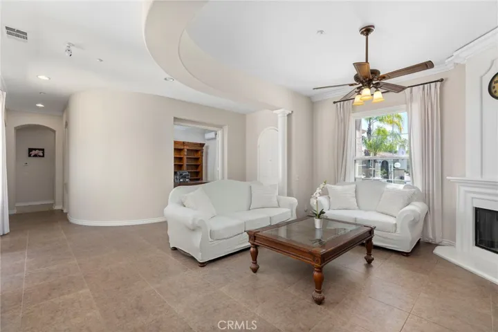 Living room lead to the office