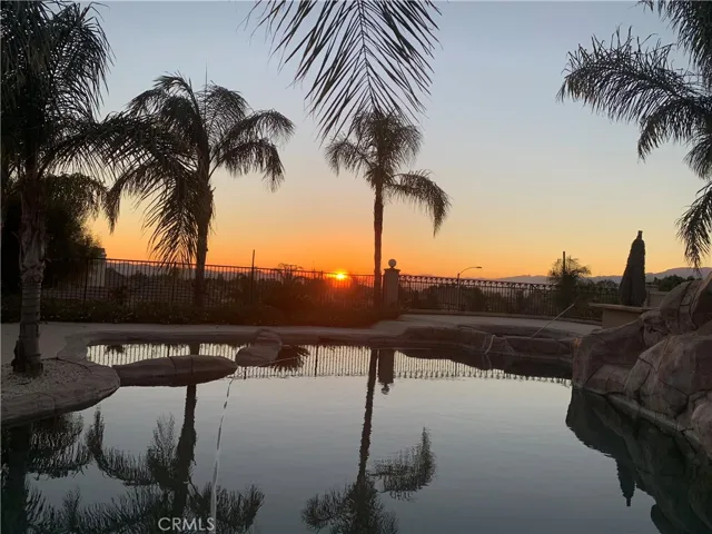 Sunset pool view