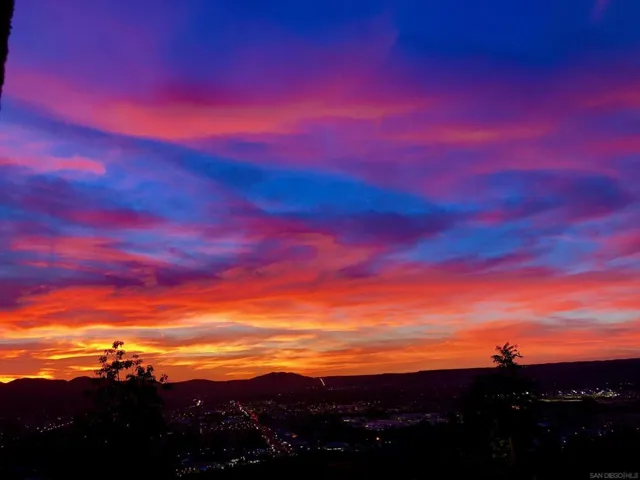Sunset view from balcony