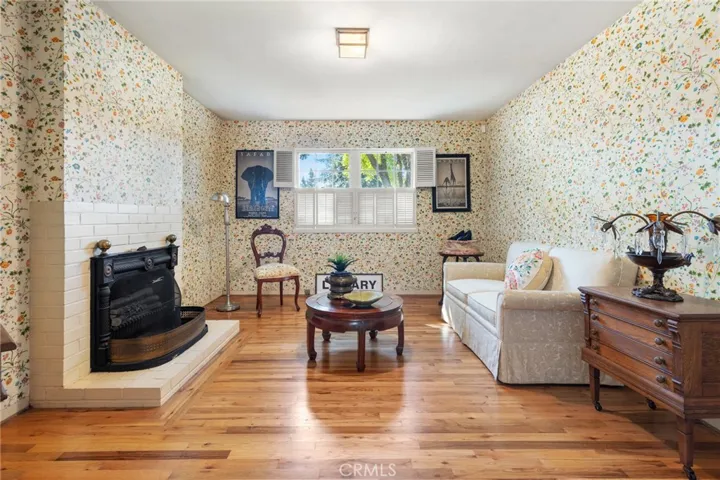 Third bedroom, with fireplace. no closet