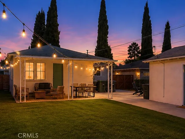 Backyard night view