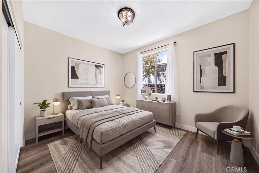 Virtually staged bedroom #3 to show potential of space