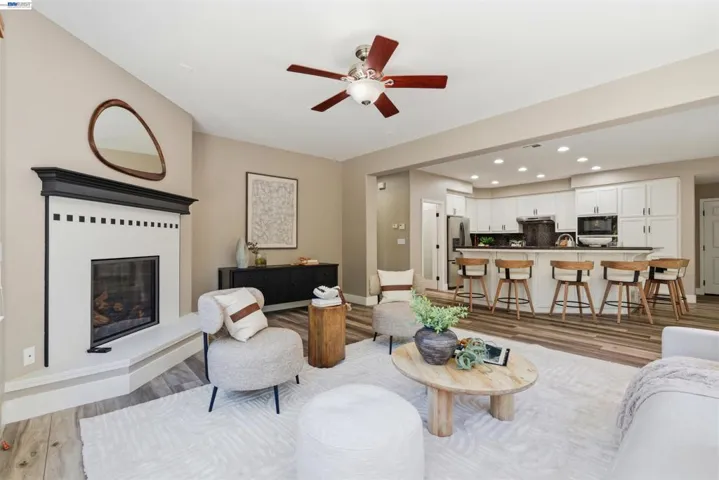 Family looking to kitchen