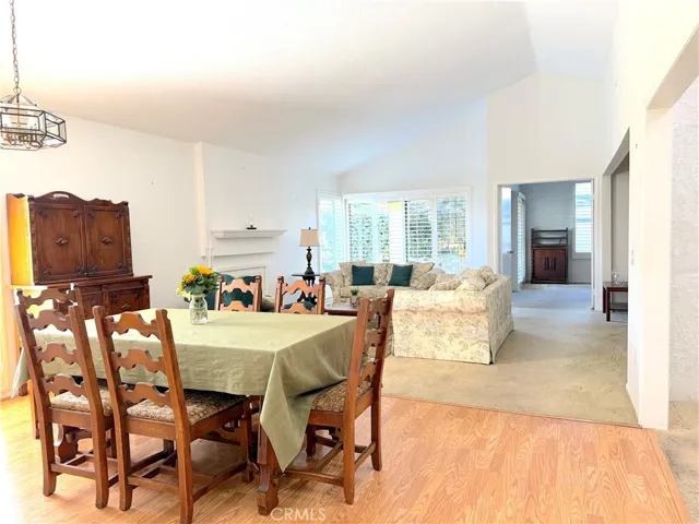 Spacious dining area.