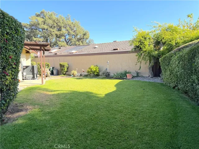 Serene and peaceful backyard.