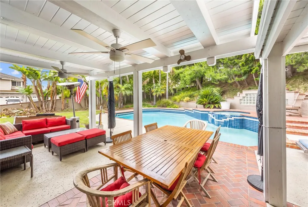Digitally staged patio furniture