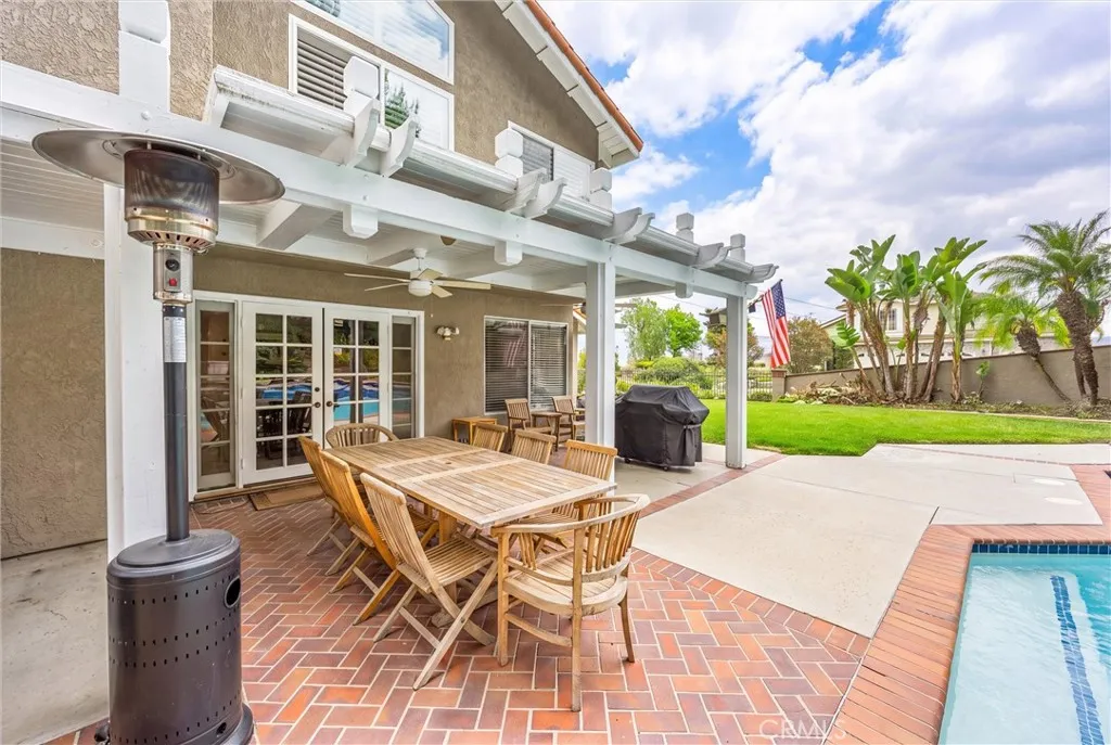 Digitally staged patio furniture