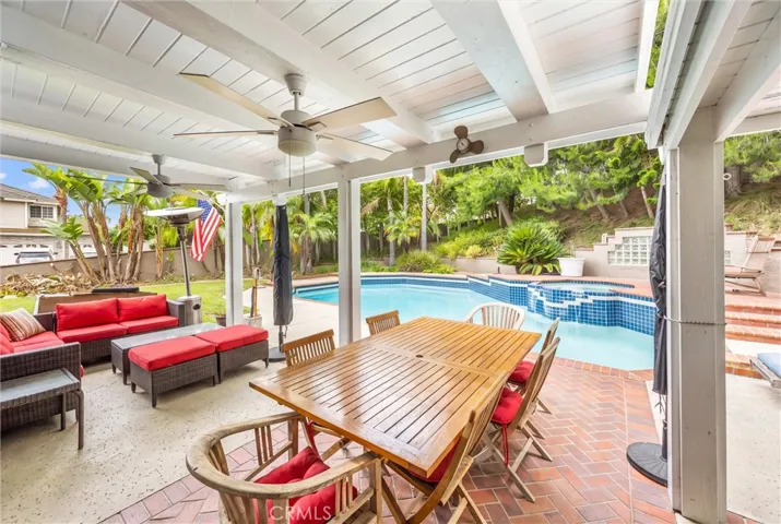 Digitally staged patio furniture