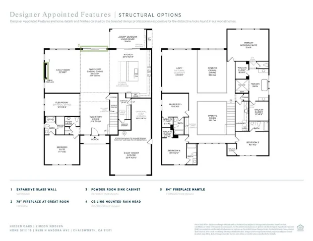 Designer Appointed Features - Structural Options - Zircon Modern - Homesite 16 - Hidden Oaks