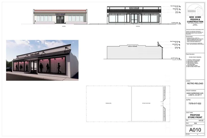 Current rendering of ongoing front facade renovation.
