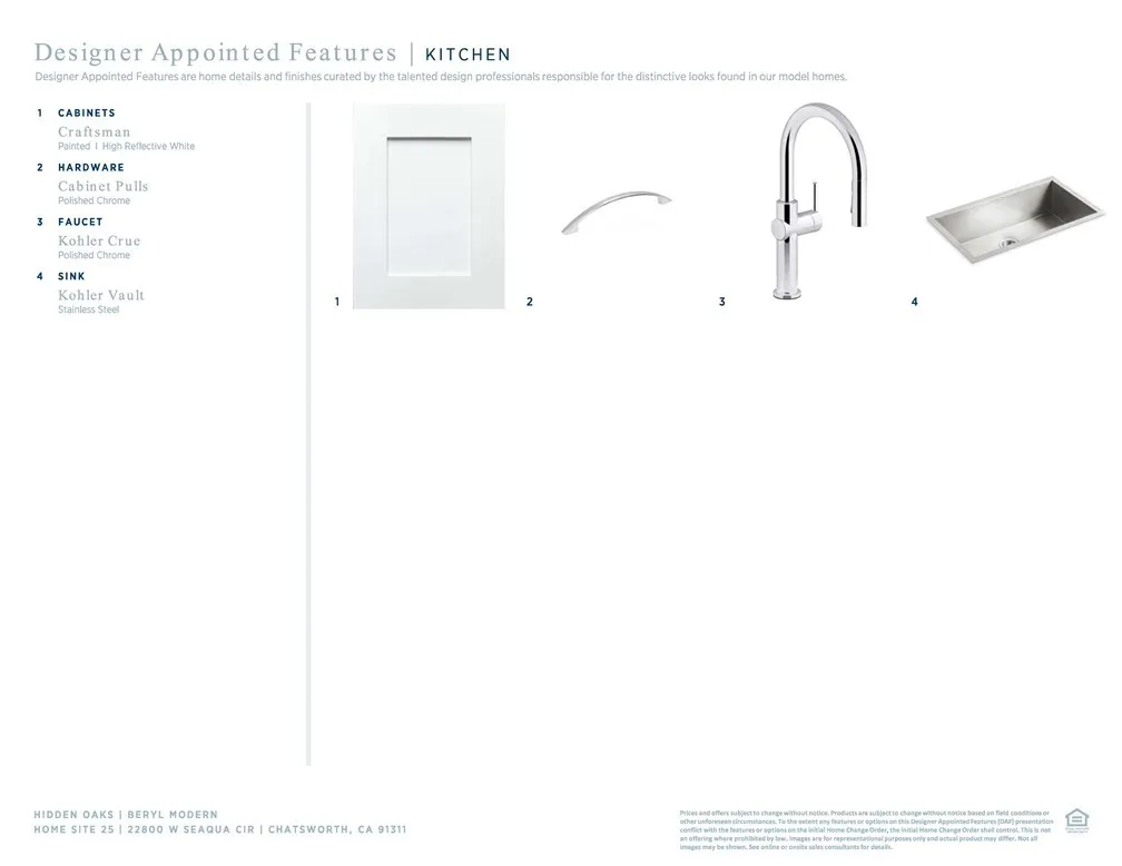 Designer Appointed Features - Kitchen - Beryl Modern - Homesite 25 - Hidden Oaks