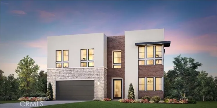 Front Elevation: Beryl Modern - Hidden Oaks Collection - Homesite 25 - Photo of artist rendering - Not actual home for sale - Home is still under construction
