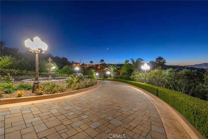 Large paver driveway