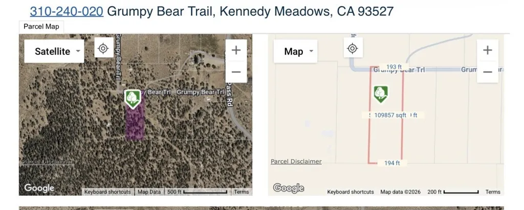 0 310-240-020 Grumpy Bear Trail, Kennedy Meadows, California 93527