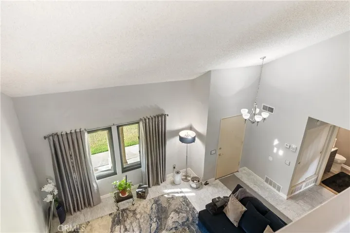 View of the living from the loft on the second floor