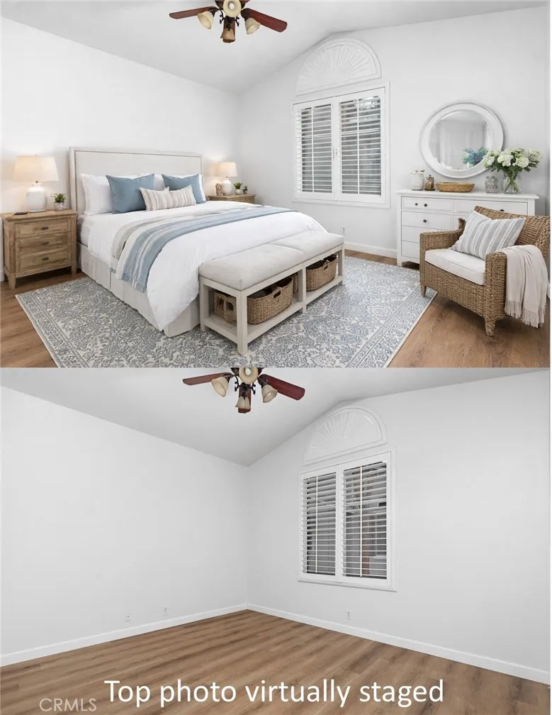 Master bedroom virtually staged
