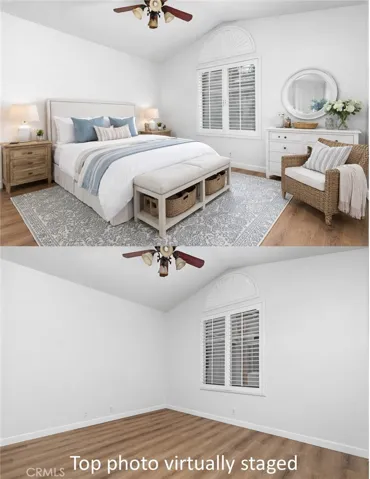 Master bedroom virtually staged
