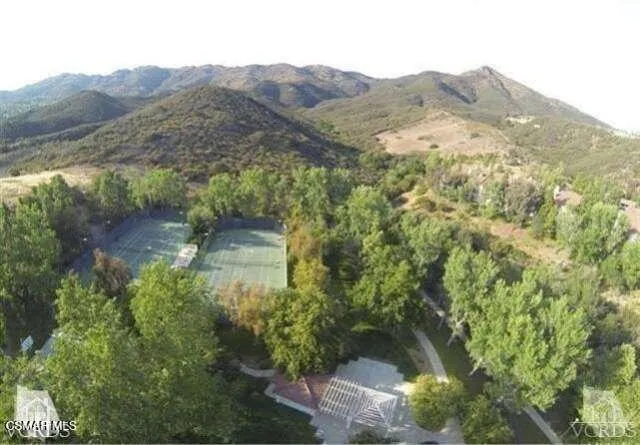 View of tennis court from top