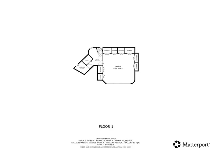 Garage Level Floor Plan