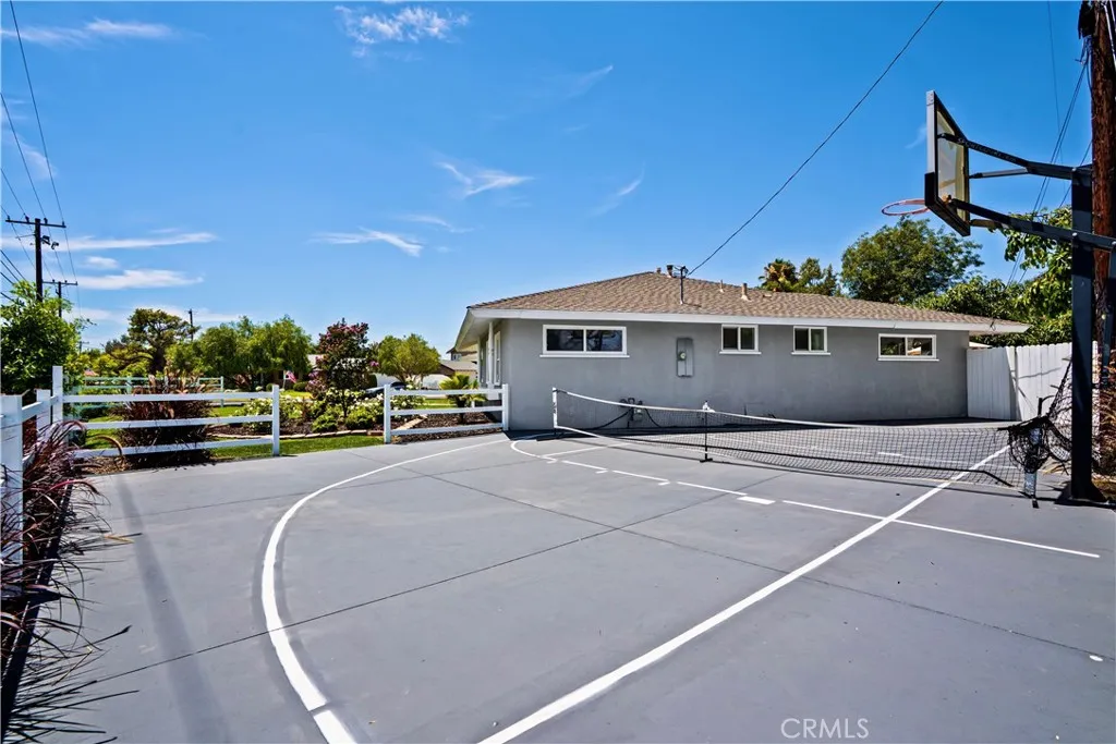 The basketball court.
