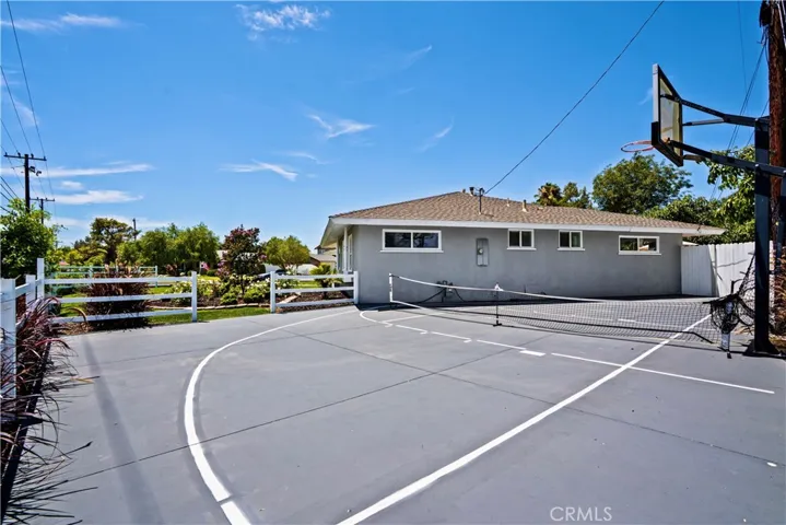 The basketball court.