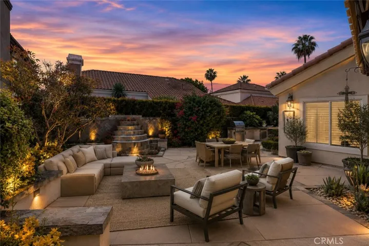 Serene backyard. Digitally enhanced with virtually staged furniture