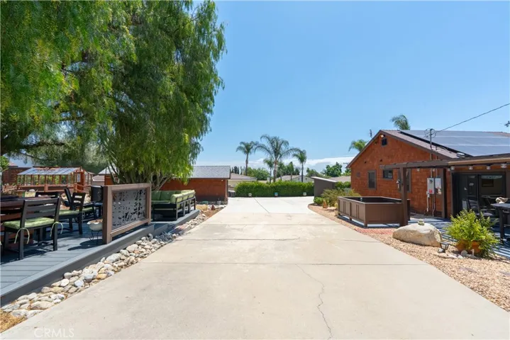 Driveway view entering from West side automatic gate